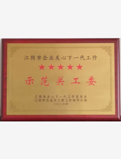 江陰市五星級關工委獎牌